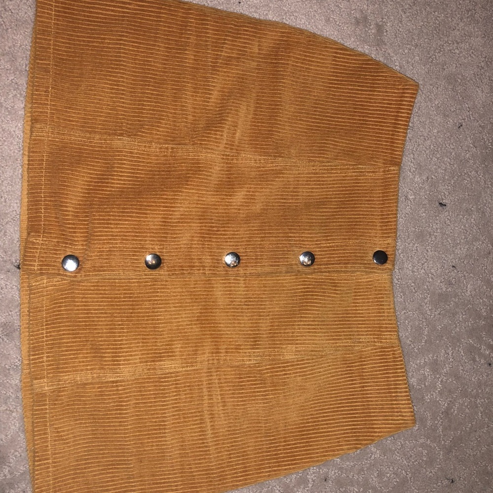 Forever21 | Mustard A line corduroy skirt
